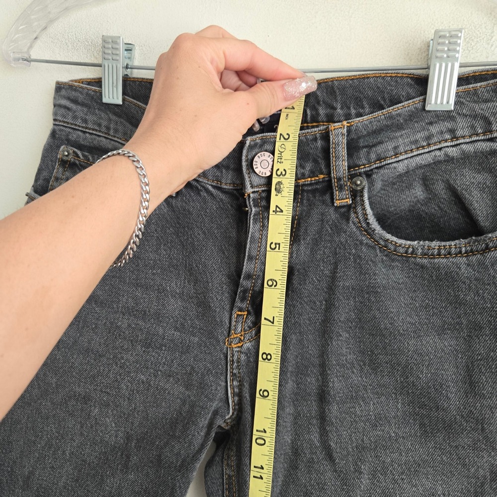 BDG 26 Flare Jeans Womens Black Excellent Raw Hem High Rise Urban Outfitters - Picture 5 of 8